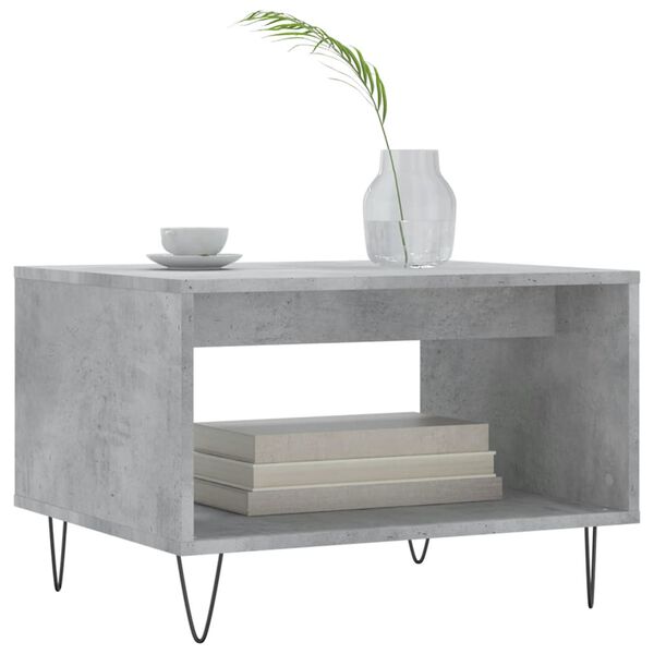 vidaXL Coffee Table Concrete Grey 60x50x40 cm Engineered Wood