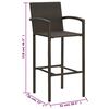 vidaXL 5 Piece Garden Bar Set Poly Rattan Brown