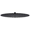 vidaXL Rain Shower Head Stainless Steel 40 cm Round Black
