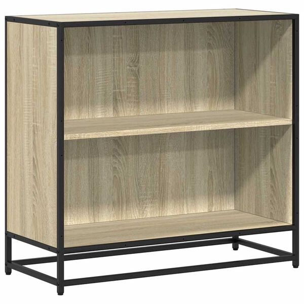 vidaXL Book Cabinet Sonoma Oak 80.5x35x76 cm Engineered Wood