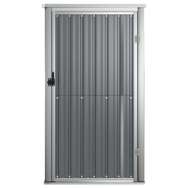 vidaXL Garden Tool Shed Grey 88x89x161 cm Galvanised Steel