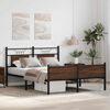 vidaXL Bed Frame without Mattress Brown Oak 137x190 cm Engineered Wood