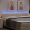 vidaXL LED Headboard with LED Strip Lights Cream 200 cm Polyester