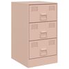 vidaXL Bedside Cabinets 2 pcs Pink 34.5x39x62 cm Steel