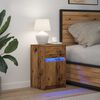 vidaXL LED Bedside Cabinet Old wood 38 x 34 x 61 cm Engineered wood