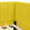 vidaXL Corner Bed Frame with Headboard Yellow 100 cm x 200 cm Velvet