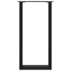vidaXL Console Table Legs U-Shaped 2 pcs Black 38x(72-73) cm Steel