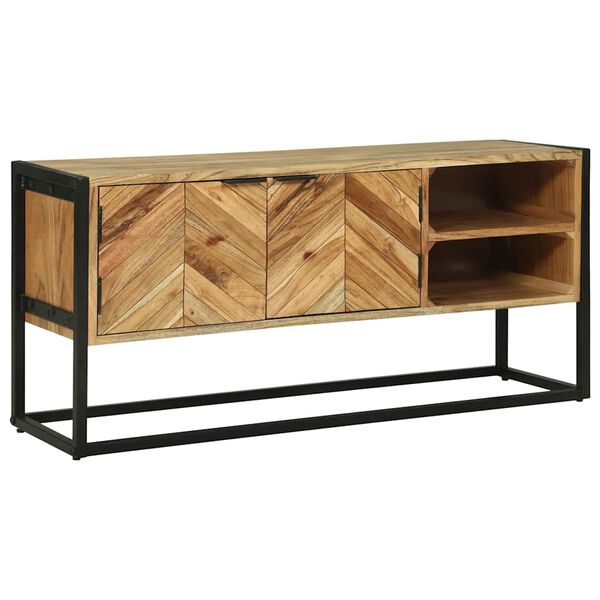 vidaXL TV Cabinet Brown 110 x 30 x 50 cm Solid Acacia wood