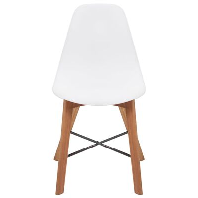 vidaXL Dining Chairs 4 pcs White Solid Acacia Wood