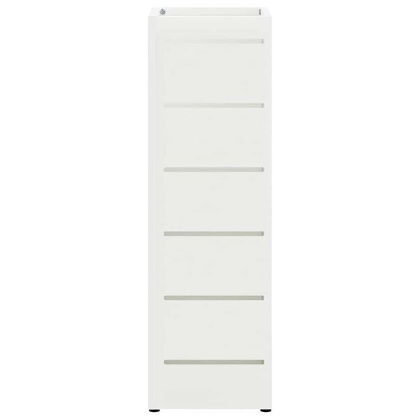 vidaXL Umbrella Stand with Storage White 15.5 x 15.5 x 49 cm Steel