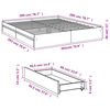 vidaXL Bed Frame with Drawers without Mattress Sonoma Oak 200x200 cm