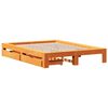 vidaXL Bed Frame without Mattress Wax Brown 140x190 cm Solid Wood Pine