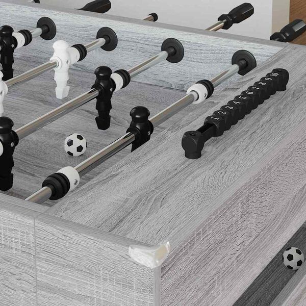 vidaXL Football Table Grey Sonoma 146.5 x 74 x 85 cm Engineered Wood