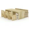 vidaXL 5 Piece Garden Dining Set Impregnated Pinewood