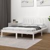 vidaXL Bed Frame without Mattress White Solid Wood Pine 120x190 cm Small Double