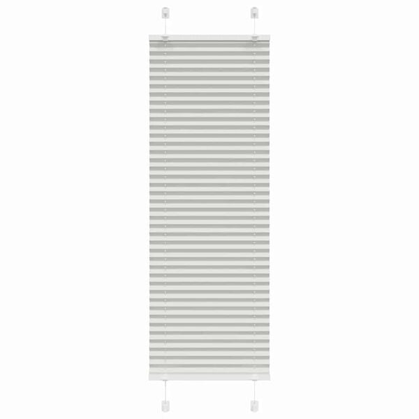 vidaXL Pleated Blind Light Grey 40x150 cm Fabric Width 39.4 cm Polyester