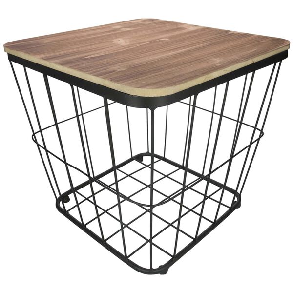 Gusta Side Table Metal 38.5x38.5x37 cm Black 04310970