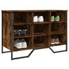 vidaXL Shoe Cabinet Smoked Oak 90x38x61.5 cm Engineered Wood