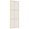 vidaXL Sliding Door Gold 76x205 cm Frosted ESG Glass and Aluminium