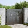 vidaXL Garden Gate with Lock Black 100 x 100 cm Powder-Coated Steel