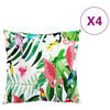 vidaXL Throw Pillows 4 pcs Multicolour 60x60 cm Fabric