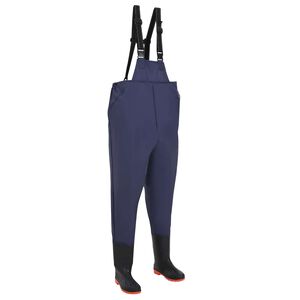 vidaXL Chest Waders with Boots Size 43 Blue