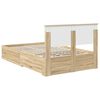 vidaXL Bed Frame with Drawer Sonoma Oak 135 x 190 cm Engineered Wood