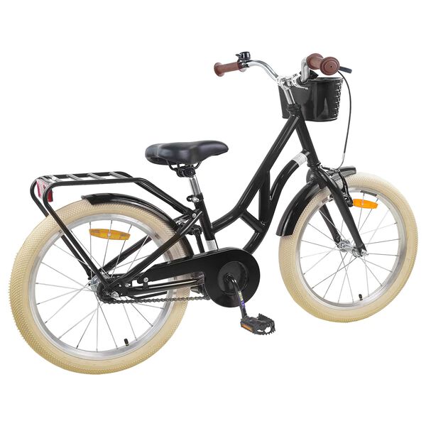 vidaXL Kids Bike 24'' for 8-12 Years Old Black