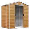 vidaXL Garden Shed Light Brown 191x130x198 cm Galvanised Steel