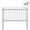 vidaXL Garden Fence 7 pcs Grey 11.9 x 0.8 m Powder-coated Steel