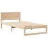 vidaXL Bed Frame with Headboard Natural 80 x 200 cm Solid Pine Wood