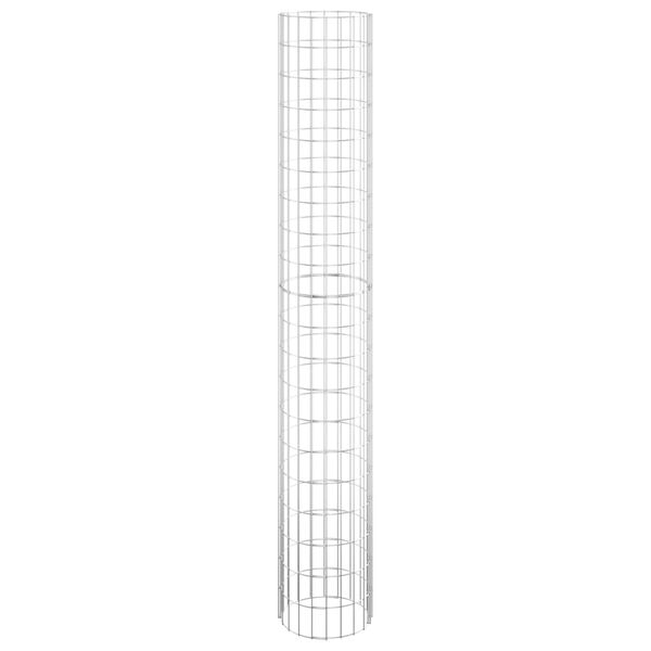 vidaXL Circular Gabion Raised Beds 3 pcs Galvanised Steel Ø30x200 cm