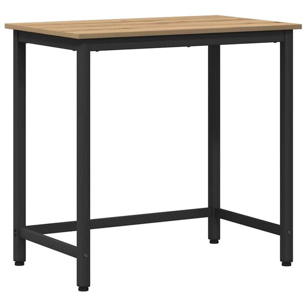 vidaXL Table Artisan Oak 100 x 50 x 76.5 cm Engineered Wood and Steel