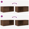 vidaXL TV Cabinet Brown Oak 60x31x25.5 cm Engineered Wood