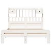 vidaXL Bookcase Bed without Mattress White 160x200 cm Solid Wood Pine