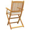 vidaXL Folding Chair 8 pcs White 49 x 57.5 x 92cm Solid Acacia wood