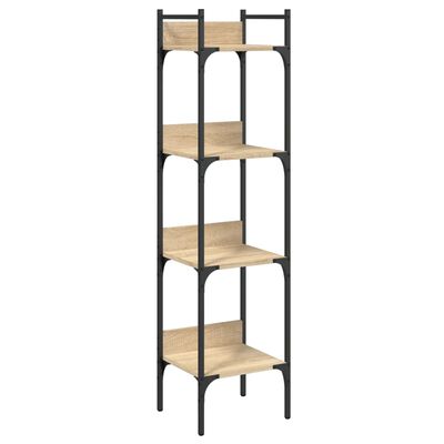 vidaXL Bookshelf 4-Tier Sonoma Oak 35x30x138.5 cm Engineered Wood