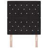 vidaXL LED Headboard with LED Strip Lights Black 80 cm Polyester