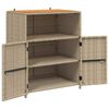 vidaXL Cabinet Beige 70 x 50 x 87 cm Polyester and Roly Ratten