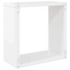 vidaXL Wall Cube Shelves 4 pcs High Gloss White 30x15x30 cm
