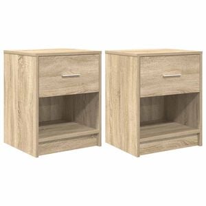 vidaXL Bedside Cabinets 2 pcs with Drawer Sonoma Oak 40x34x50 cm