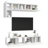 vidaXL 5 Piece TV Cabinet Set White Engineered Wood