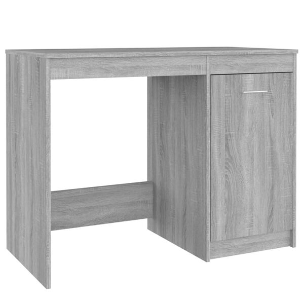 vidaXL Desk Grey Sonoma 100x50x76 cm Engineered Wood