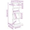 vidaXL Magazine Rack Grey Sonoma 68 x 40 x 123.5 cm Engineered Wood