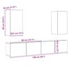vidaXL Wall Mounted TV cabinets 4 pcs Old Wood Engineered Wood