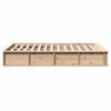 vidaXL Bed Frame Brown 120 x 200 cm Solid Pine Wood