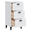 vidaXL Bedside Cabinet VIKEN White Engineered Wood