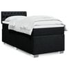 vidaXL Box Spring Bed with Mattress Black 90x200 cm Fabric