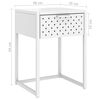 vidaXL Nightstand White 38x35x54 cm Steel
