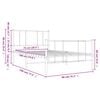 vidaXL Metal Bed Frame without Mattress with Footboard Black 75x190cm